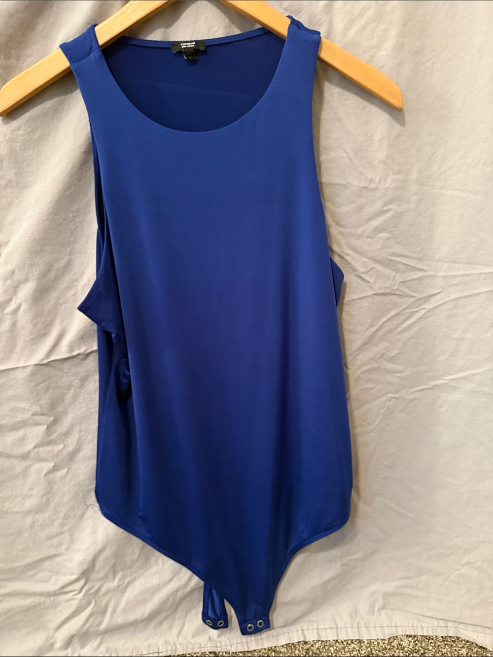 Express Cobalt Blue Sleeveless Bodysuit